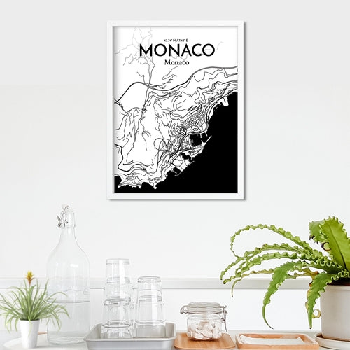 Monaco City Map Poster