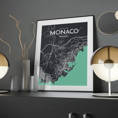 Monaco City Map Poster