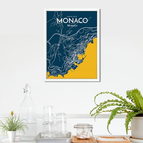 Monaco City Map Poster