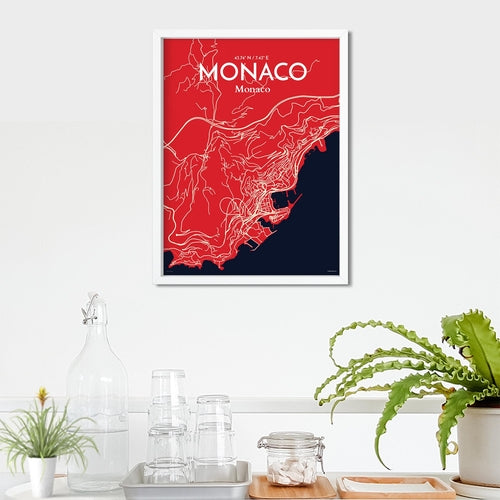 Monaco City Map Poster