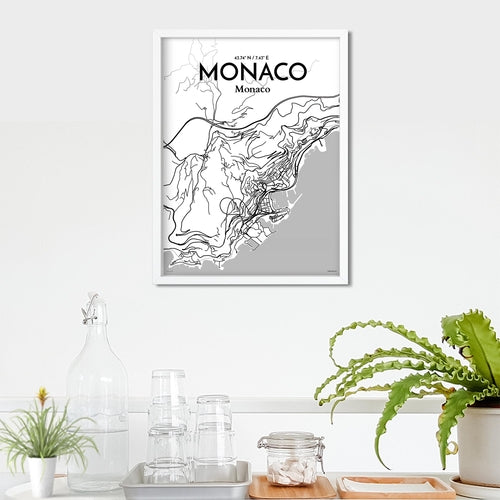 Monaco City Map Poster