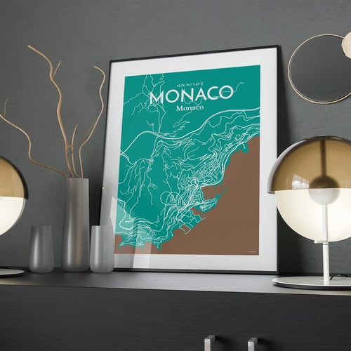 Monaco City Map Poster