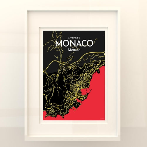 Monaco City Map Poster