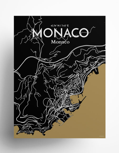 Load image into Gallery viewer, Monaco City Map Poster
