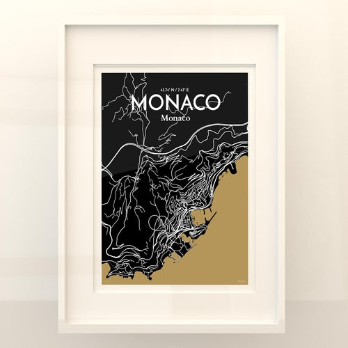 Monaco City Map Poster