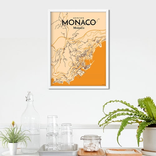 Monaco City Map Poster