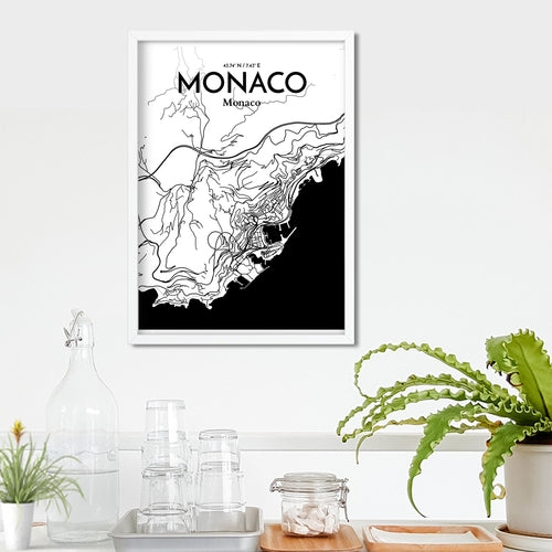 Monaco City Map Poster