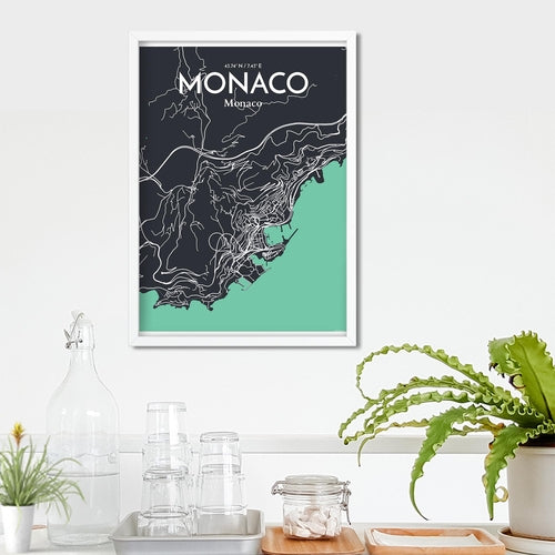 Monaco City Map Poster