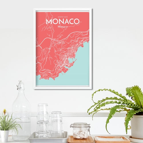 Monaco City Map Poster