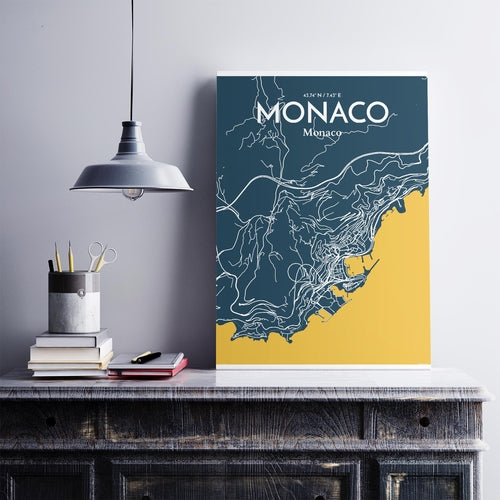 Monaco City Map Poster