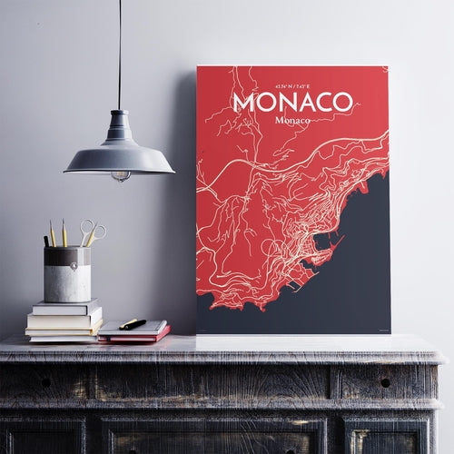 Monaco City Map Poster