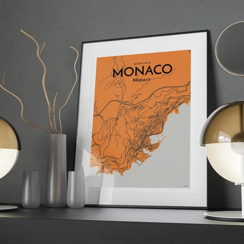 Monaco City Map Poster