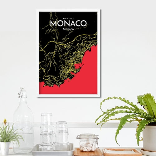 Monaco City Map Poster