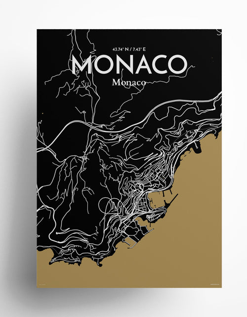 Load image into Gallery viewer, Monaco City Map Poster
