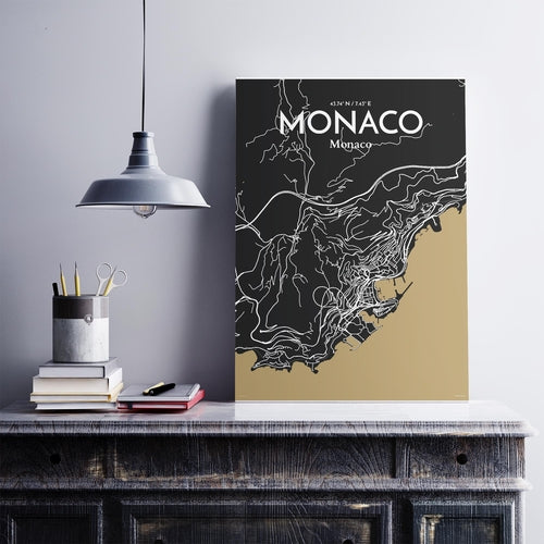 Monaco City Map Poster