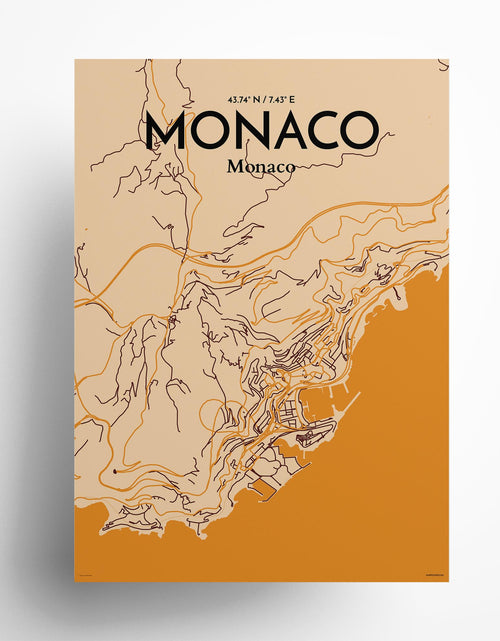 Load image into Gallery viewer, Monaco City Map Poster
