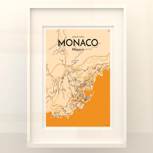 Monaco City Map Poster