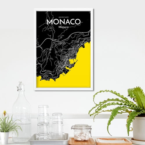 Monaco City Map Poster