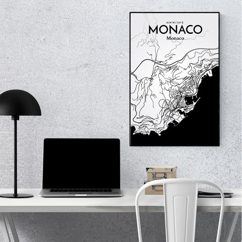 Monaco City Map Poster