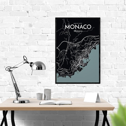 Monaco City Map Poster