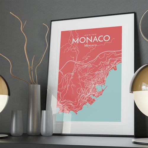 Monaco City Map Poster