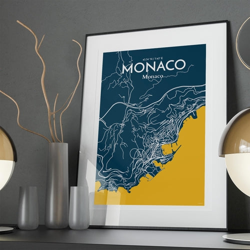 Monaco City Map Poster