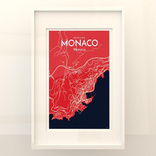 Monaco City Map Poster