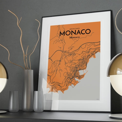 Monaco City Map Poster