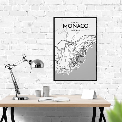 Monaco City Map Poster