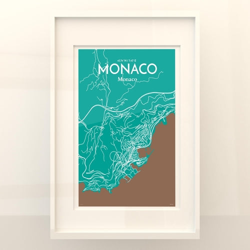 Monaco City Map Poster