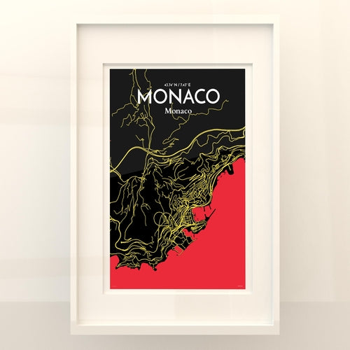 Monaco City Map Poster