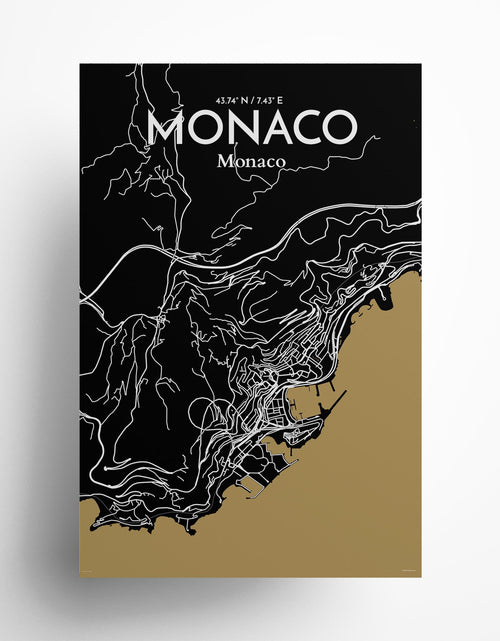 Load image into Gallery viewer, Monaco City Map Poster
