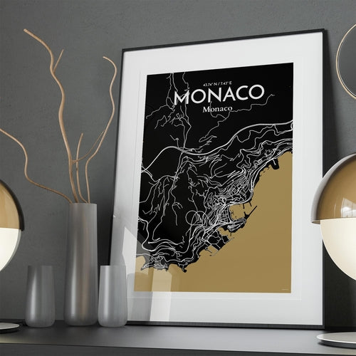 Monaco City Map Poster