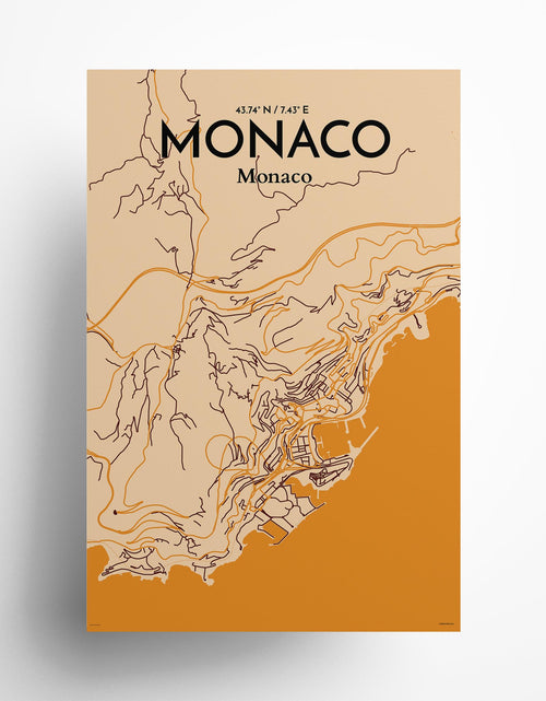 Load image into Gallery viewer, Monaco City Map Poster
