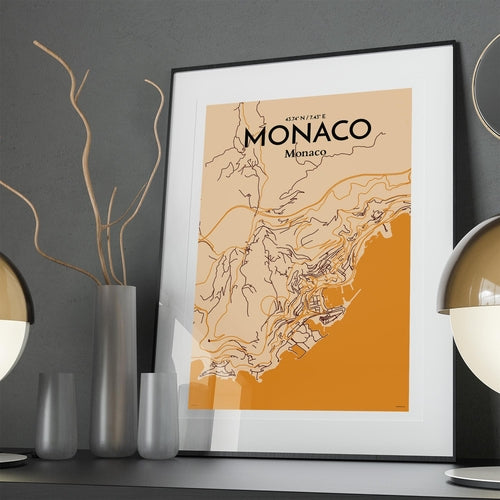 Monaco City Map Poster