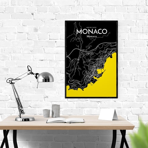 Monaco City Map Poster