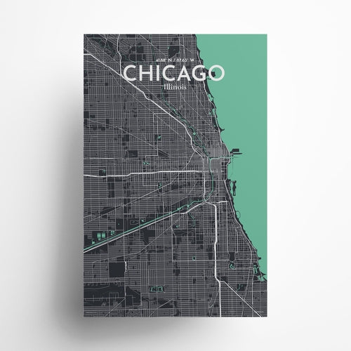 Load image into Gallery viewer, Chicago City Map Poster
