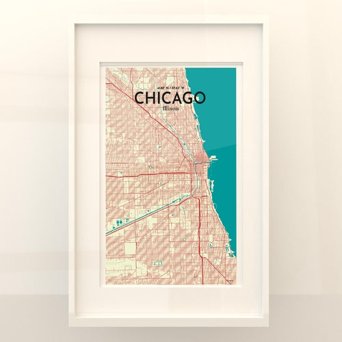 Load image into Gallery viewer, Chicago City Map Poster
