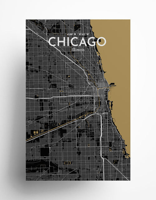 Load image into Gallery viewer, Chicago City Map Poster
