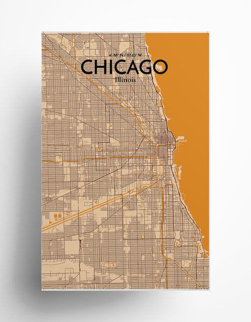 Load image into Gallery viewer, Chicago City Map Poster
