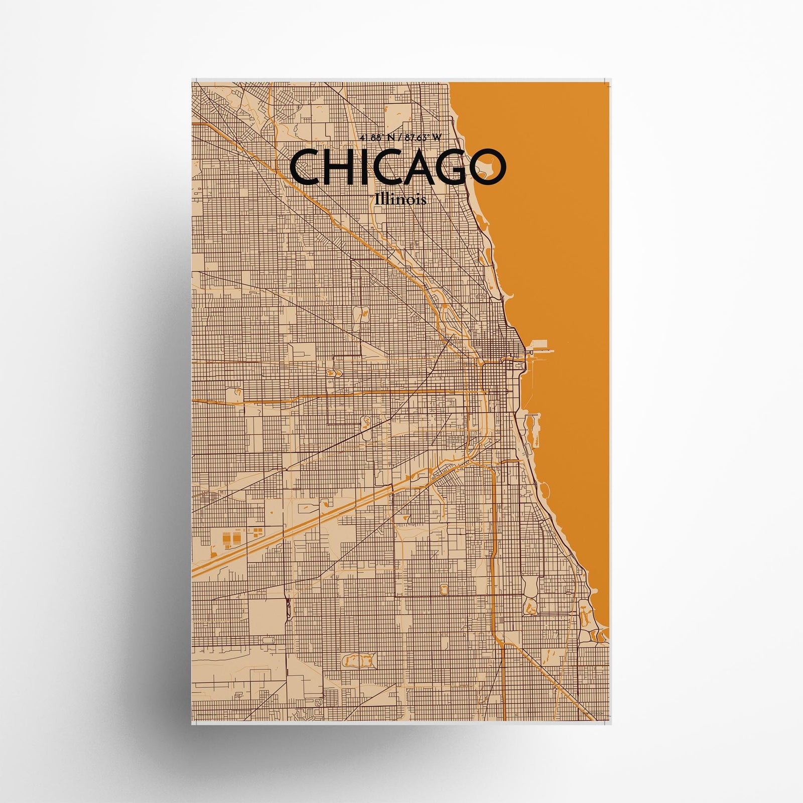 Chicago City Map Poster