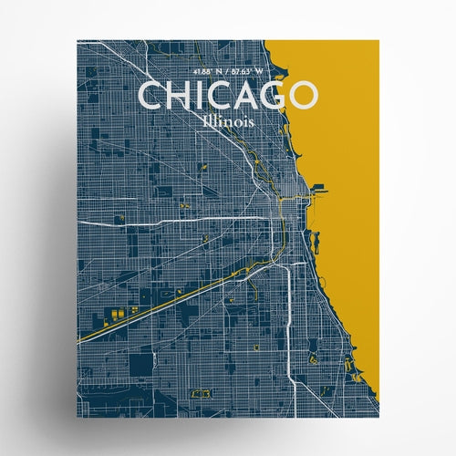 Load image into Gallery viewer, Chicago City Map Poster
