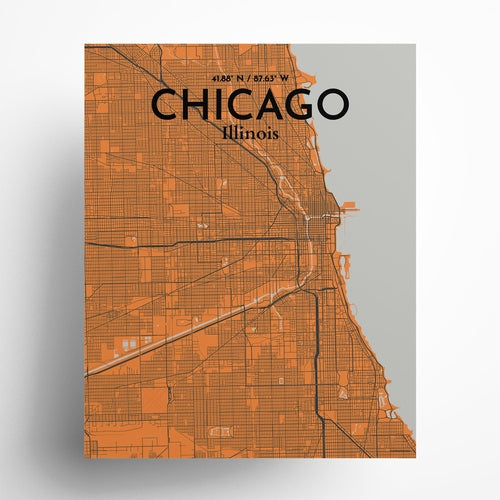 Load image into Gallery viewer, Chicago City Map Poster
