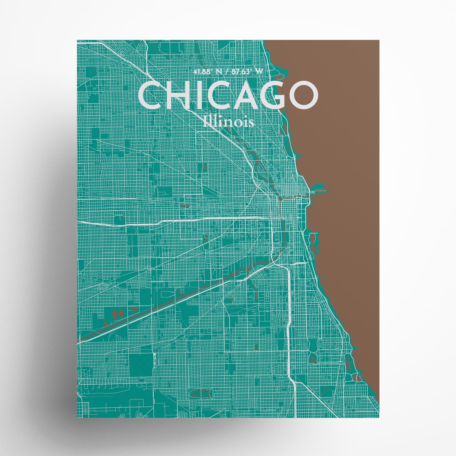 Chicago City Map Poster