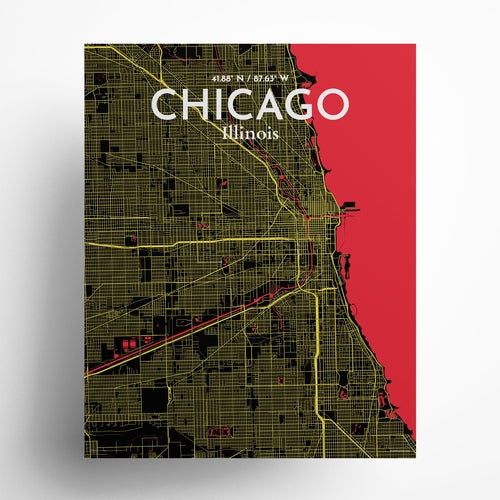 Load image into Gallery viewer, Chicago City Map Poster
