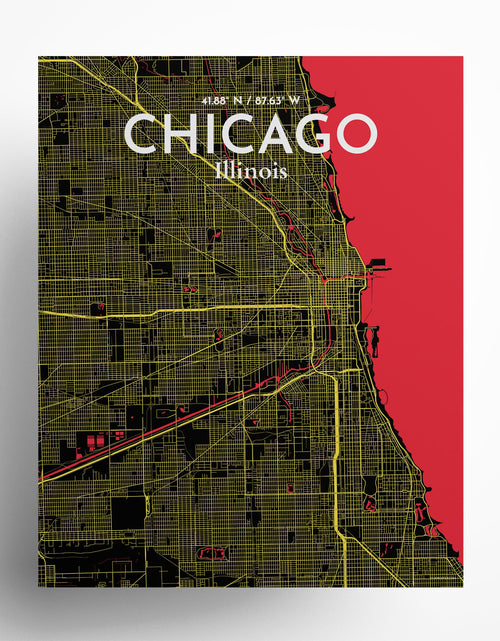 Load image into Gallery viewer, Chicago City Map Poster
