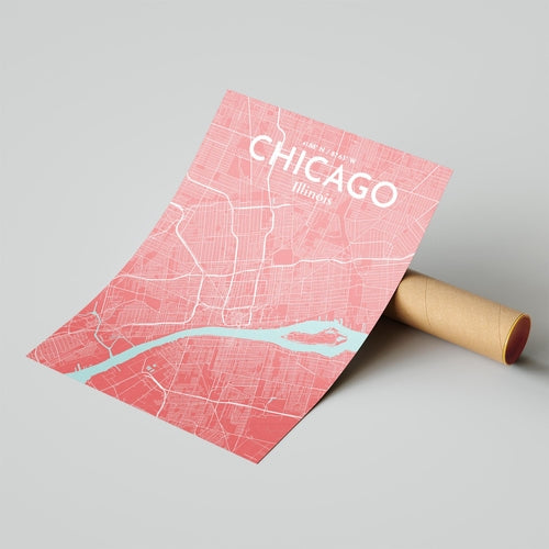 Load image into Gallery viewer, Chicago City Map Poster
