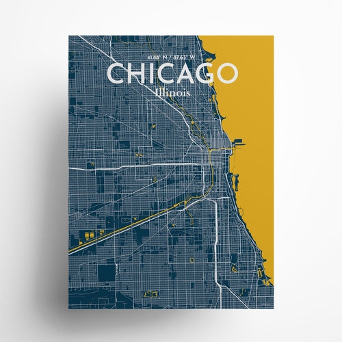 Load image into Gallery viewer, Chicago City Map Poster
