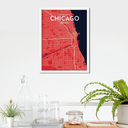 Load image into Gallery viewer, Chicago City Map Poster
