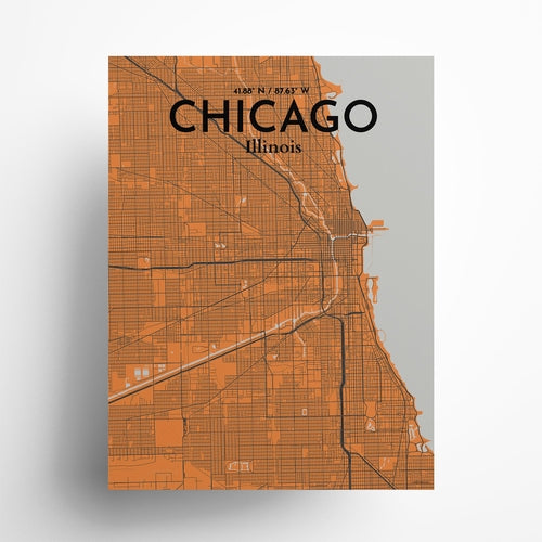 Load image into Gallery viewer, Chicago City Map Poster
